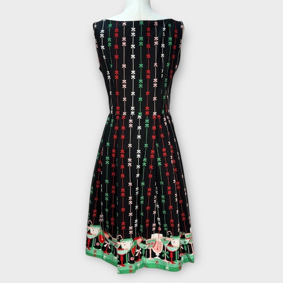 Holiday Cocktail Party Midi Dress Size 1X Christmas Fit & Flare 50s Retro Swing - Picture 6 of 13